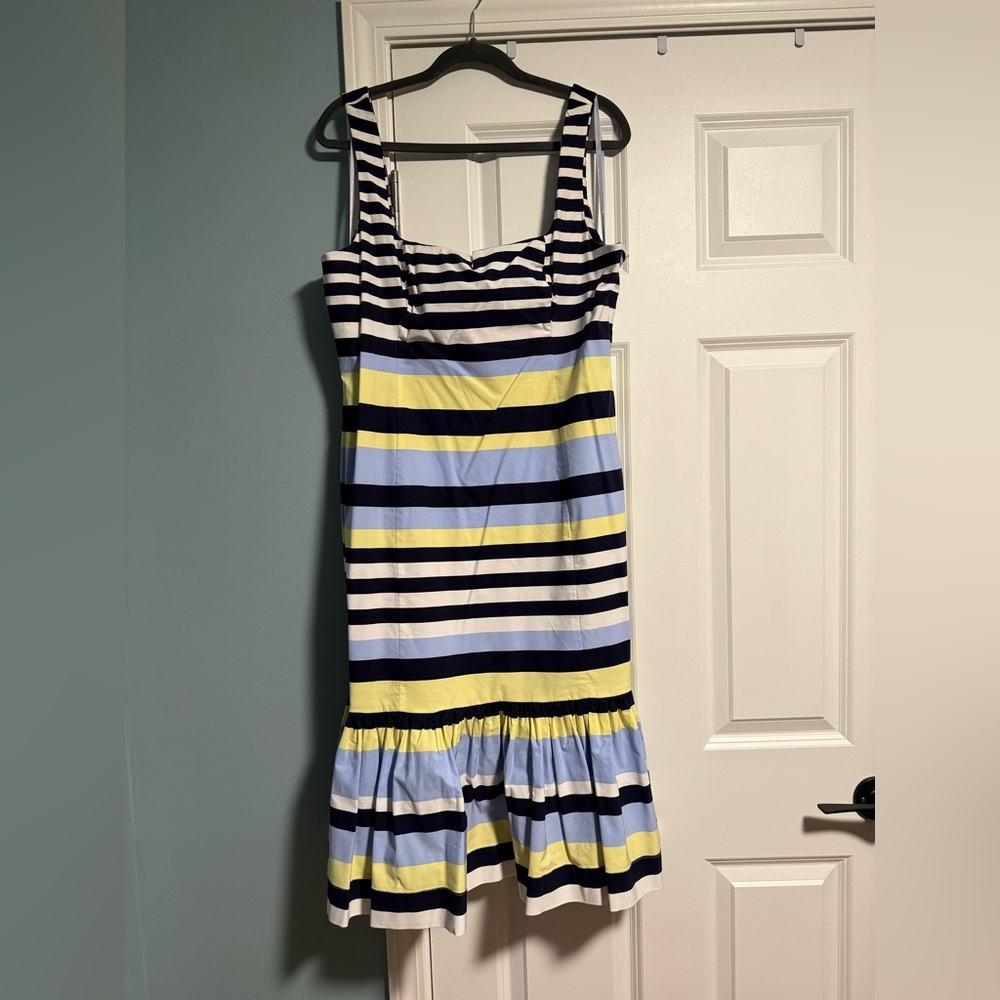 Anthropologie Navy and White Striped Dress